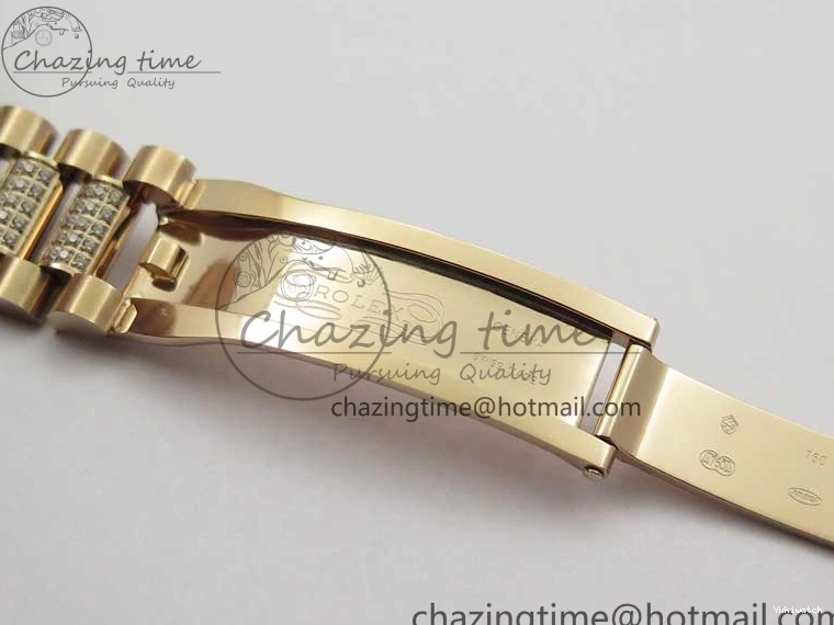 Bracelet Day-Date Dial Silver on Crystal RG A2836 Best Edition 128235 Marker Crystal BP President 36mm RG 0511
